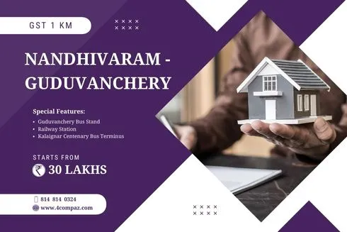 Plots for sale in chennai Guduvanchery Nandhivaram | 4 compaz