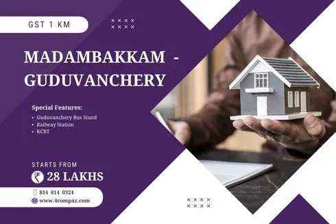 Plots for sale in chennai Guduvanchery madambakkam | 4 compaz